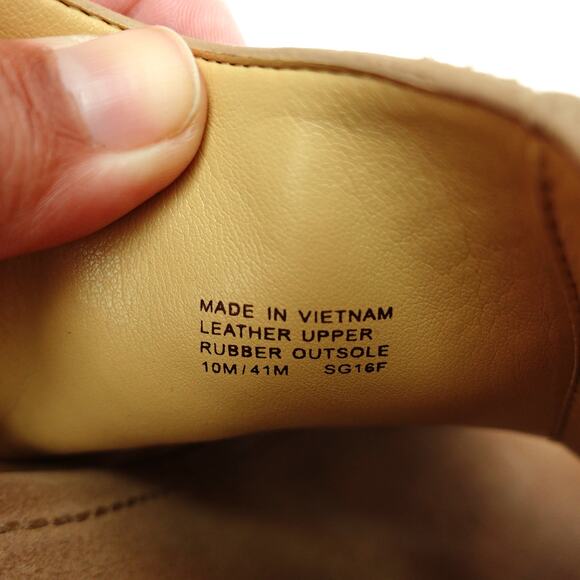 Michael Kors Piper Platform Tan Suede Peep Toe Block Heel Sandals Size 10 - Picture 7 of 7